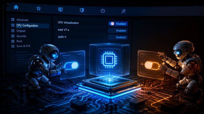 آموزش فعال یا غیرفعال کردن CPU Virtualization در BIOS/UEFI ویندوز