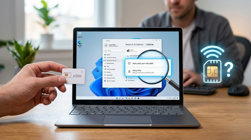 چگونه بررسی کنیم کامپیوتر ویندوز 11 از eSIM پشتیبانی می‌کند؟